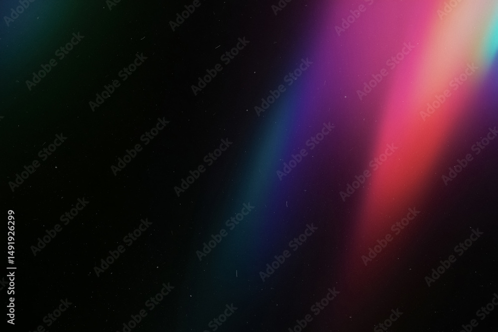 Obraz premium Cyberpunk Nightclub with Holographic Lights, Laser Beams, and Rainbow Dusted Overlay – Retro Futuristic Design, Long Exposure, Glowing Effects, No People, Youth Culture Inspired