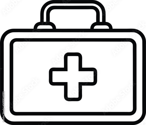 First Aid Kit Icon Outline Vector Illustration
