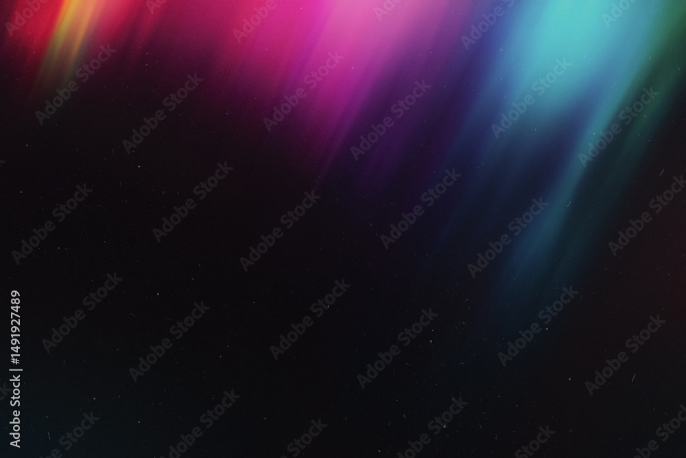 Obraz premium Cyberpunk Nightclub with Holographic Lights, Laser Beams, and Rainbow Dusted Overlay – Retro Futuristic Design, Long Exposure, Glowing Effects, No People, Youth Culture Inspired