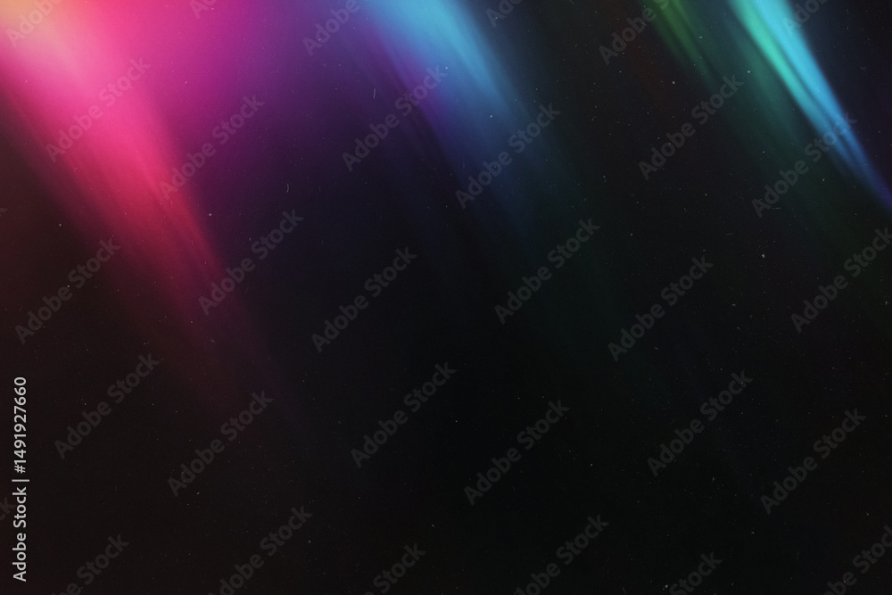 Fototapeta premium Cyberpunk Nightclub with Holographic Lights, Laser Beams, and Rainbow Dusted Overlay – Retro Futuristic Design, Long Exposure, Glowing Effects, No People, Youth Culture Inspired