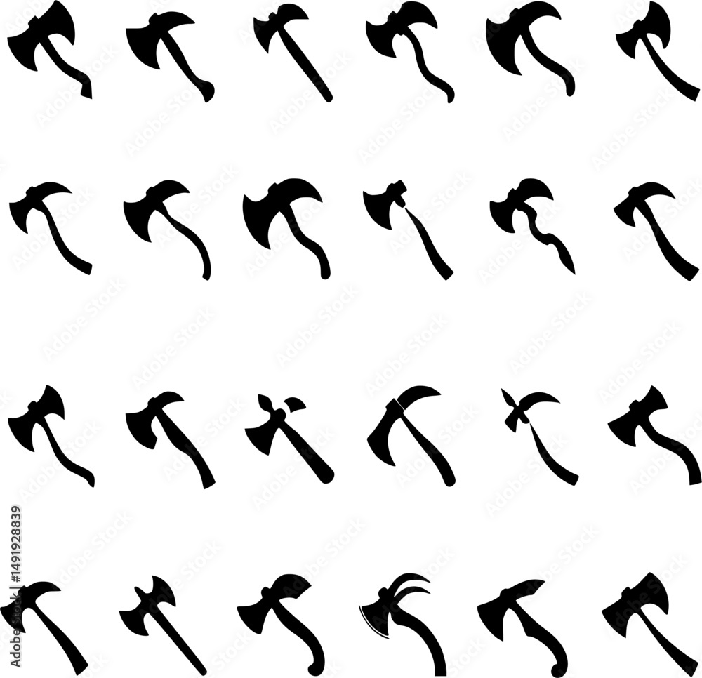 Axe Silhouette Bundle Axe Silhouette Bundle