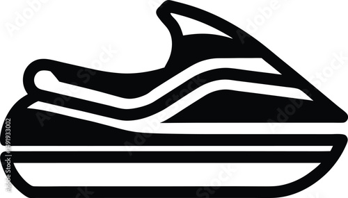 Jet Ski Icon Outline Vector Illustration