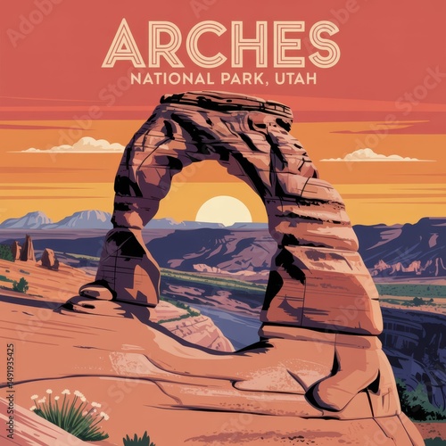 Arches National Park Delicate Arch at Sunset – Utah Poste