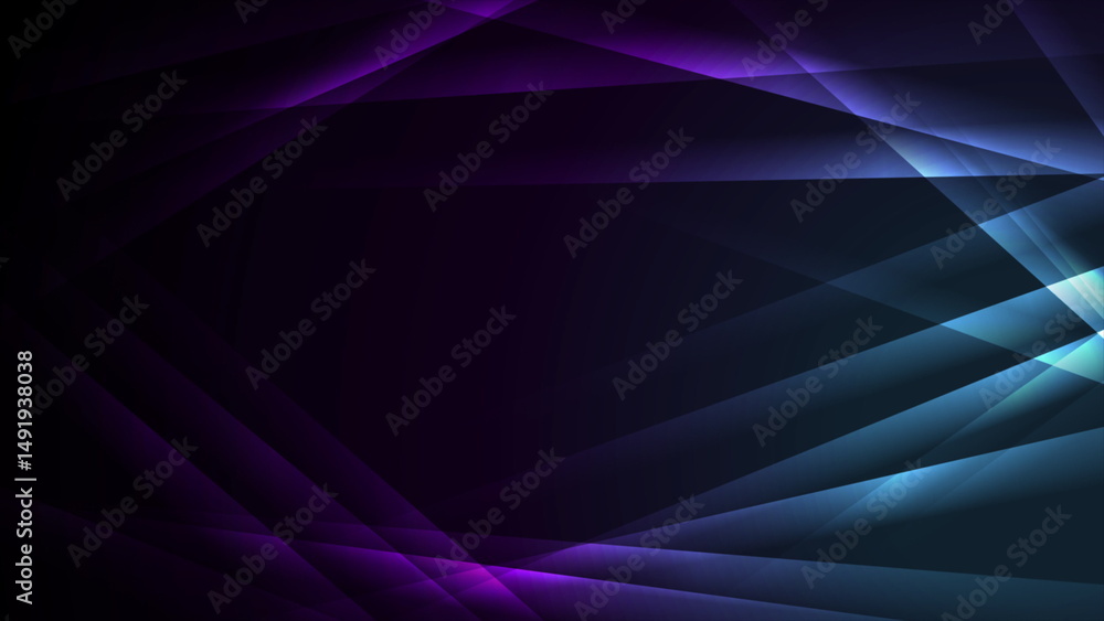 Obraz premium Abstract blue purple glossy glowing neon stripes background