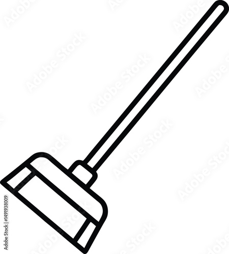 Mop Icon Outline Vector Illustration