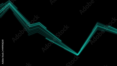 Bright blue minimal lines abstract technology background