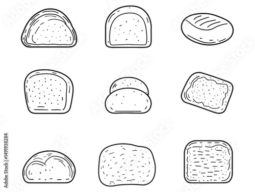 Creative Bread Line Art Vector for Food Industry Design