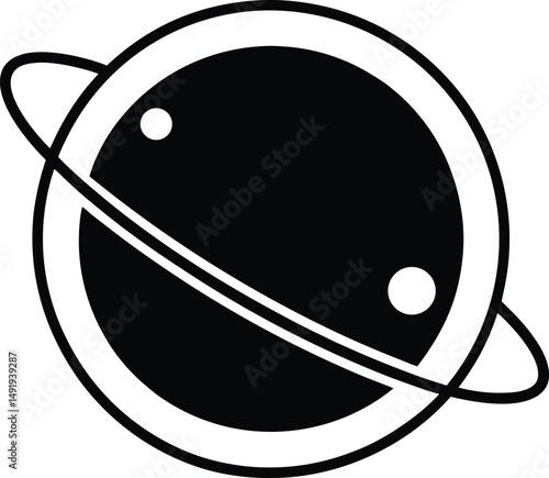 Orbit Path Icon Outline Vector illustration