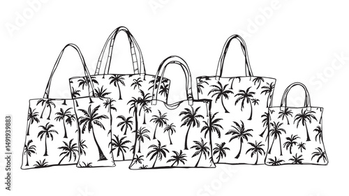 branch of frangipani flowers line art beauty