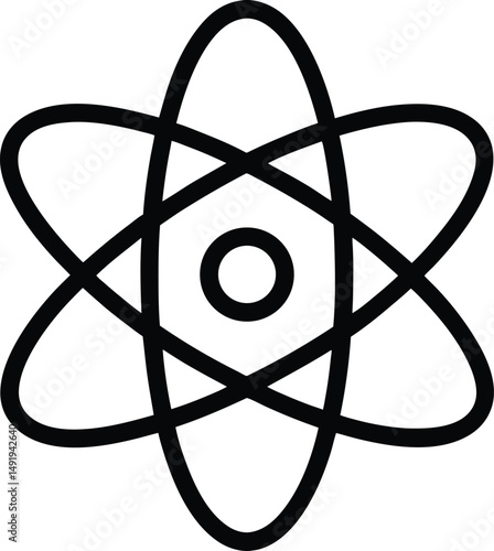 Proton Icon Outline Vector illustration