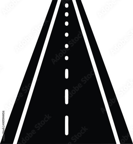 Road Icon Outline Vector illustration