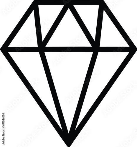 Sapphire Icon Outline Vector illustration