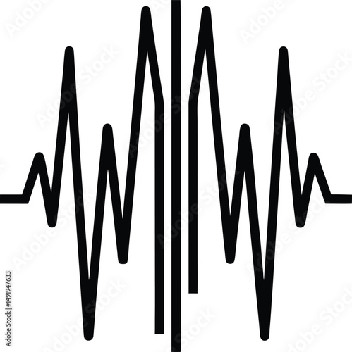 Seismograph Icon Outline Vector illustration