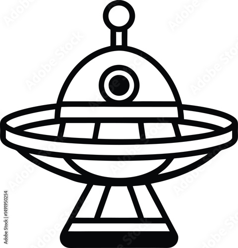 Space Probe Icon Outline Vector illustration