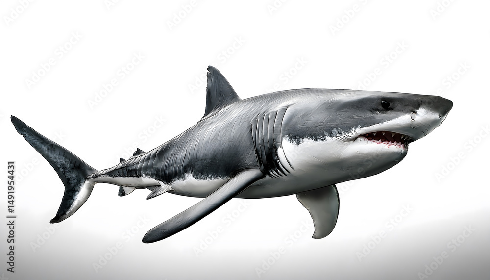 Obraz premium Realistic Shark Illustration