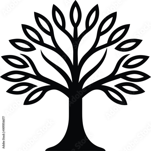 Tree Icon Outline Vector illustration