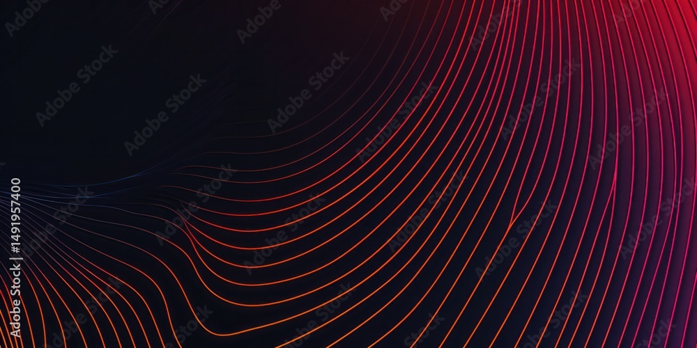 Color gradient thin line pattern on black background futuristic vibrant interface technology minimal. Color gradient thin line pattern on black background futuristic vibrant interface technology minimal.