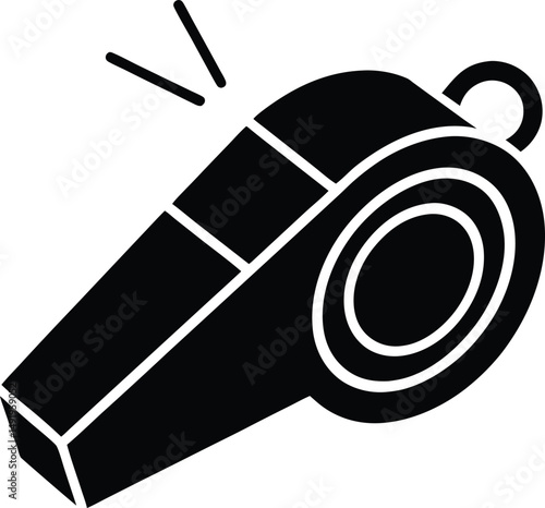 Whistle Icon Outline Vector illustration