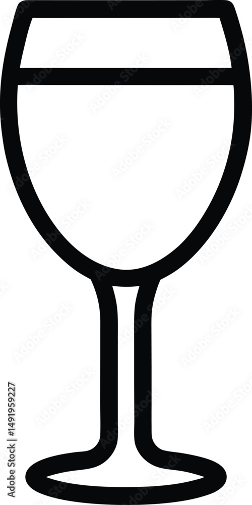 Wine Glass Icon Outline Vector illustration Wine Glass Icon Outline Vector illustration