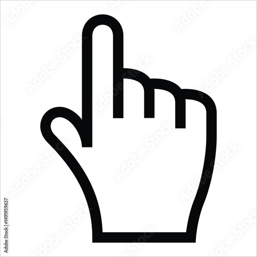 single hand icon detect towards