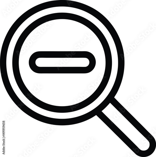 Zoom Out Icon Outline Vector illustration