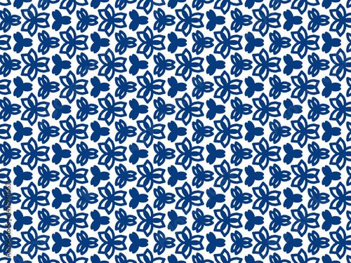 vector retro style pattern with flowers