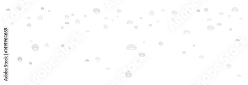 Realistic water drops on a transparent background, condensation on the surface with light reflection and shadow, vector, png, 3D effect.	