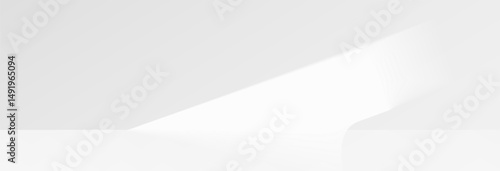 Sunlight on light wall, gentle shadow from windows on gray wall. Minimal light gray background for product presentation, vector png graphics. Sunny daylight background.