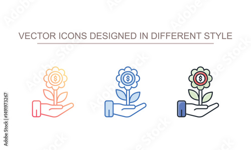 Venture icon design with white background stock illustration