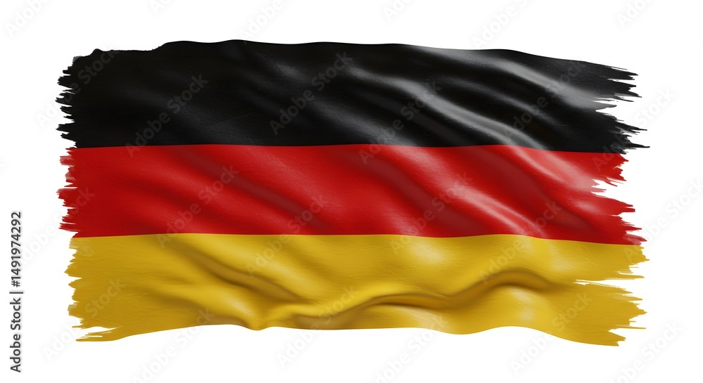Naklejka premium Waving German Flag A High-Resolution Image of the German Tricolor