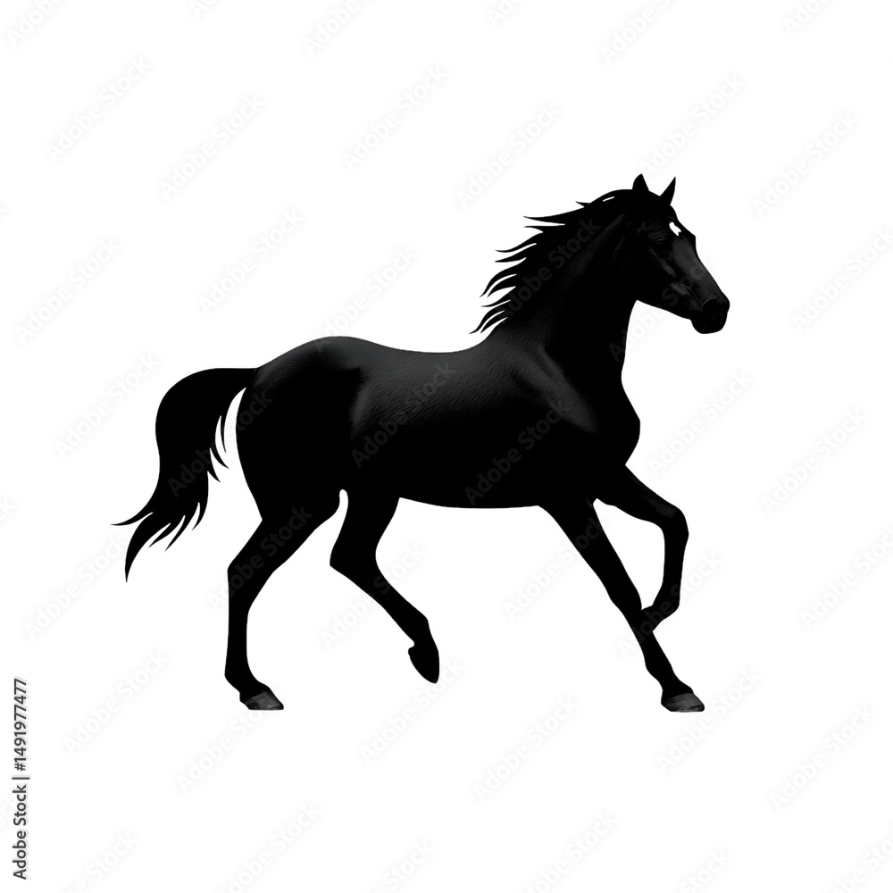 horse silhouette isolated on transparent background horse silhouette isolated on transparent background