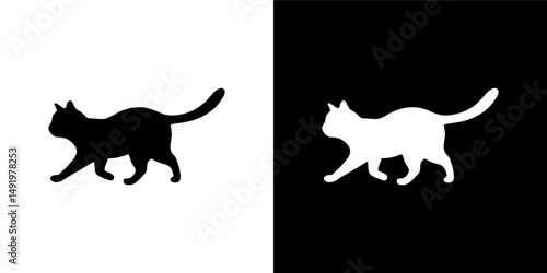 Sitting Cat Silhouette Variation 