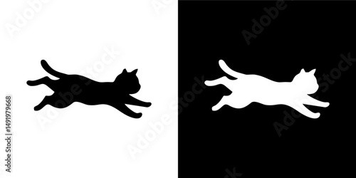 Stretching Kitty Silhouette Variation 
