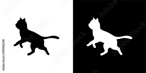 Sitting Cat Silhouette Variation 