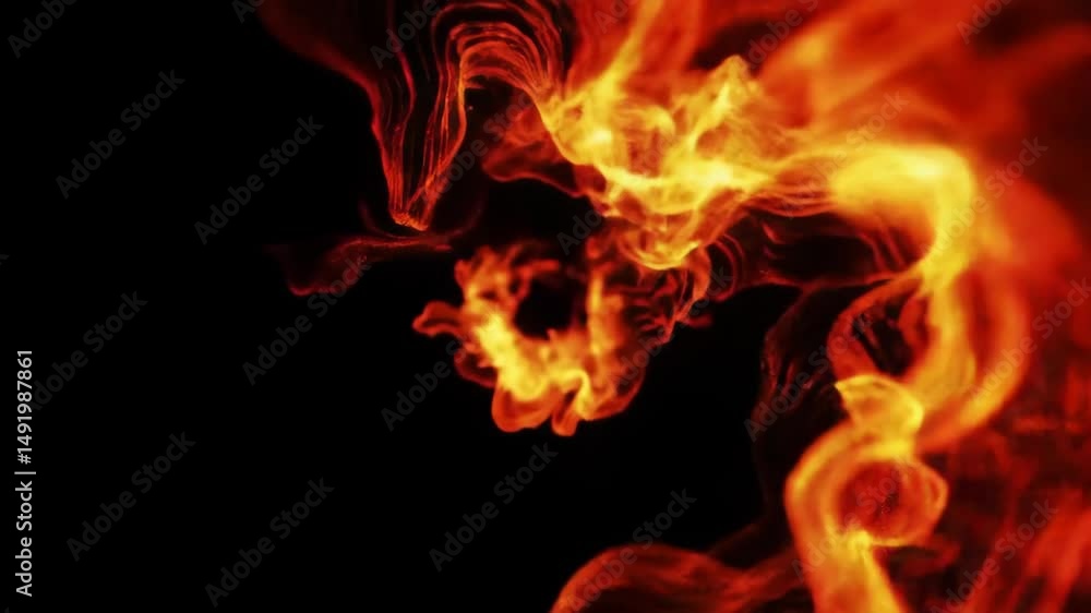 Fiery Motion Background With Dynamic Flames and Glowing Embers Fiery Motion Background With Dynamic Flames and Glowing Embers