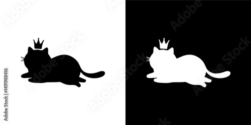 Sleeping Cat Outline Variation 