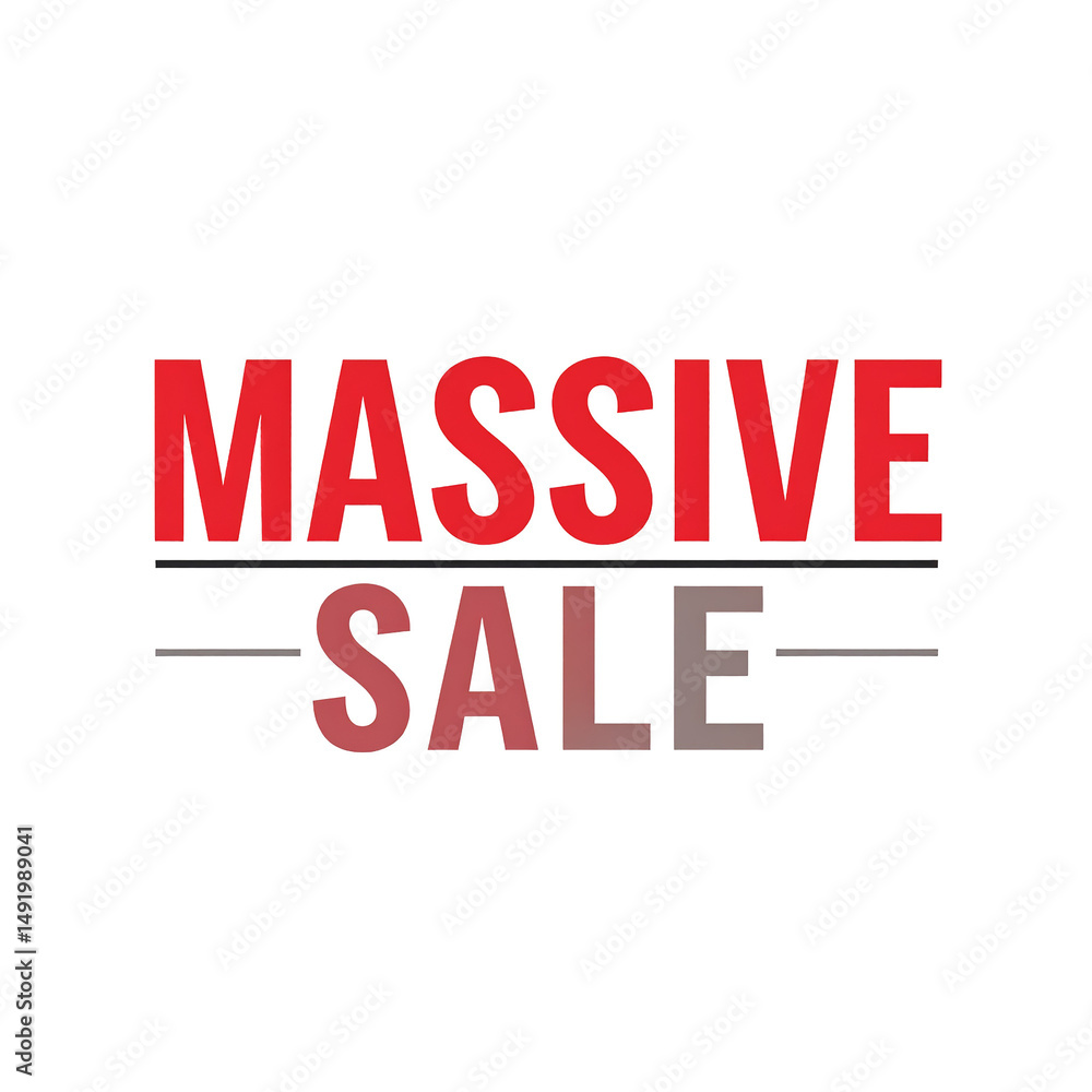 Massive Sale Announcement Red Gradient Text Design Massive Sale Announcement Red Gradient Text Design