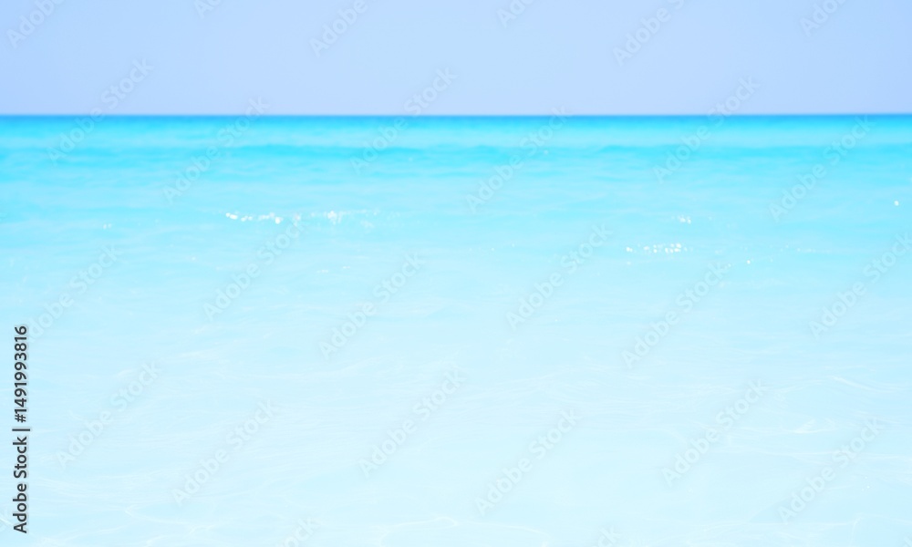 Fototapeta premium blue water background horizon blue sky 