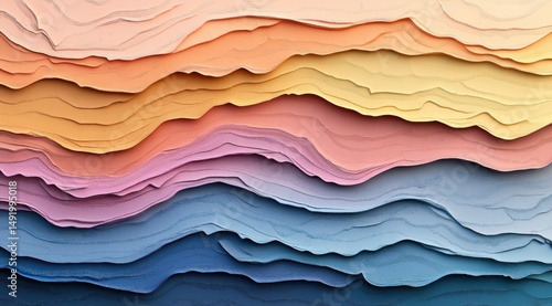 Abstract layered textured background of soft pastel colors