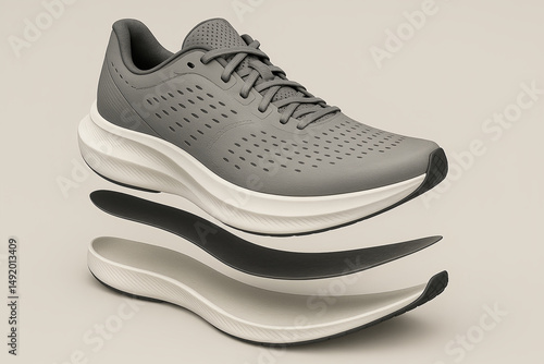 Carbon Fibre Running Shoes Diagram