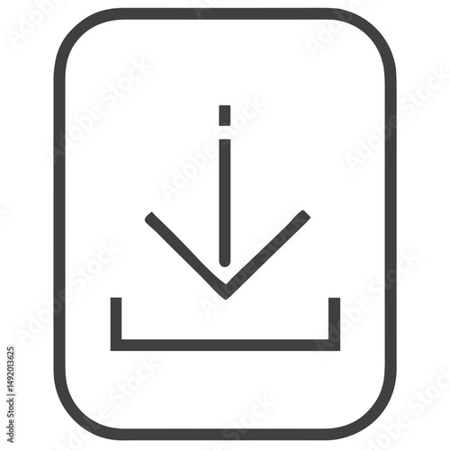 Download Button Icon for Mobile Apps, Website UI Elements and Digital Content Distribution - Essential Interface Element for E-commerce, Software and Media Platforms