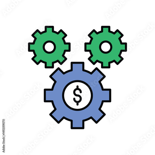 Business Management Icon vector stock illustration