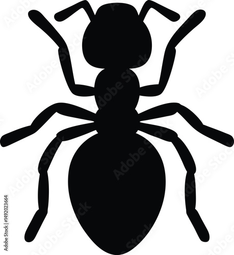 Ant silhouette vector, ant icon, ant vector symbol 