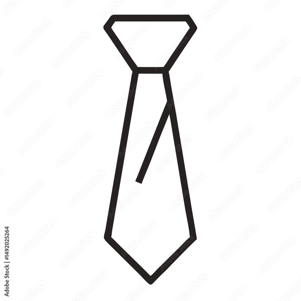Outline Tie silhouette. Minimal Tie Linear Vector for Menswear and Dress Code Branding
Outline Tie silhouette. Minimal Tie Linear Vector for Menswear and Dress Code Branding