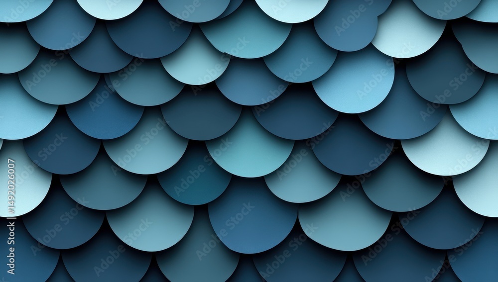 Abstract pattern of overlapping, layered circles in shades of blue Abstract pattern of overlapping, layered circles in shades of blue