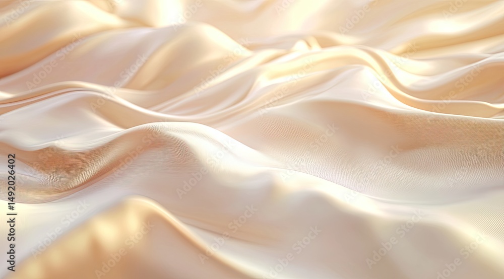 Obraz premium Soft, flowing peach-toned fabric