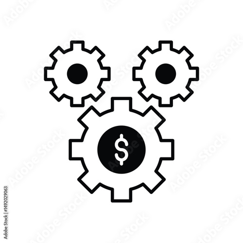 Business Management Icon vector stock illustration