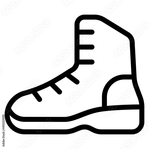 boots icon with outline style and pixel perfect base. Suitable for website design, logo, app and UI. Based on the size of the icon in general, so it can be reduced.