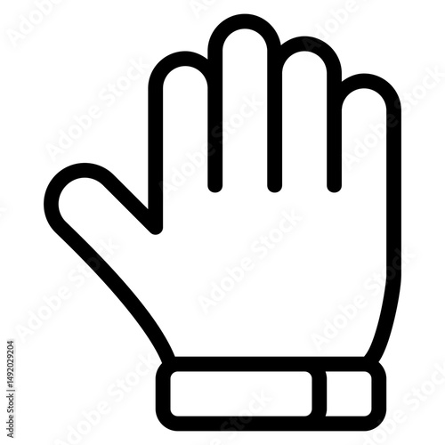 glove icon with outline style and pixel perfect base. Suitable for website design, logo, app and UI. Based on the size of the icon in general, so it can be reduced.