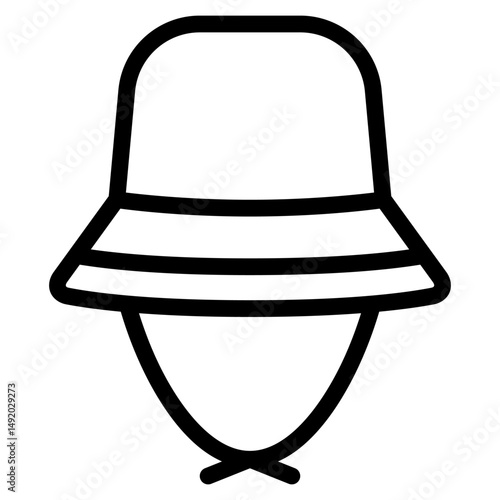 Hat icon with outline style and pixel perfect base. Suitable for website design, logo, app and UI. Based on the size of the icon in general, so it can be reduced.